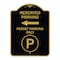 Signmission Reserved Parking Permit Parking W/ & Left Arrow Heavy-Gauge Alum Sign, 18" x 24", BG-1824-23145 A-DES-BG-1824-23145 - alternate 1